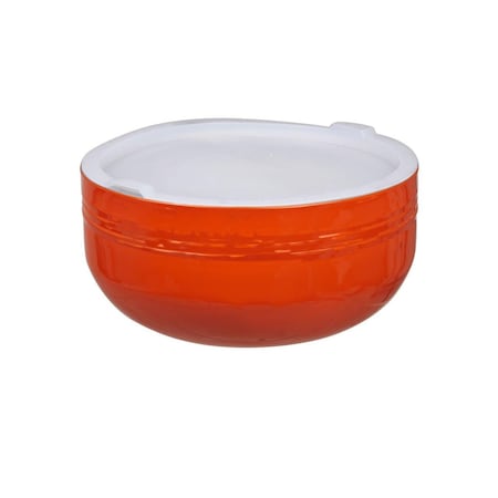 Bon Chef Cold Wave Bowl & Stacking Cover   13 7/8" Dia X 6 7/8" H  10 Qt 2 Oz 9320ORANGE